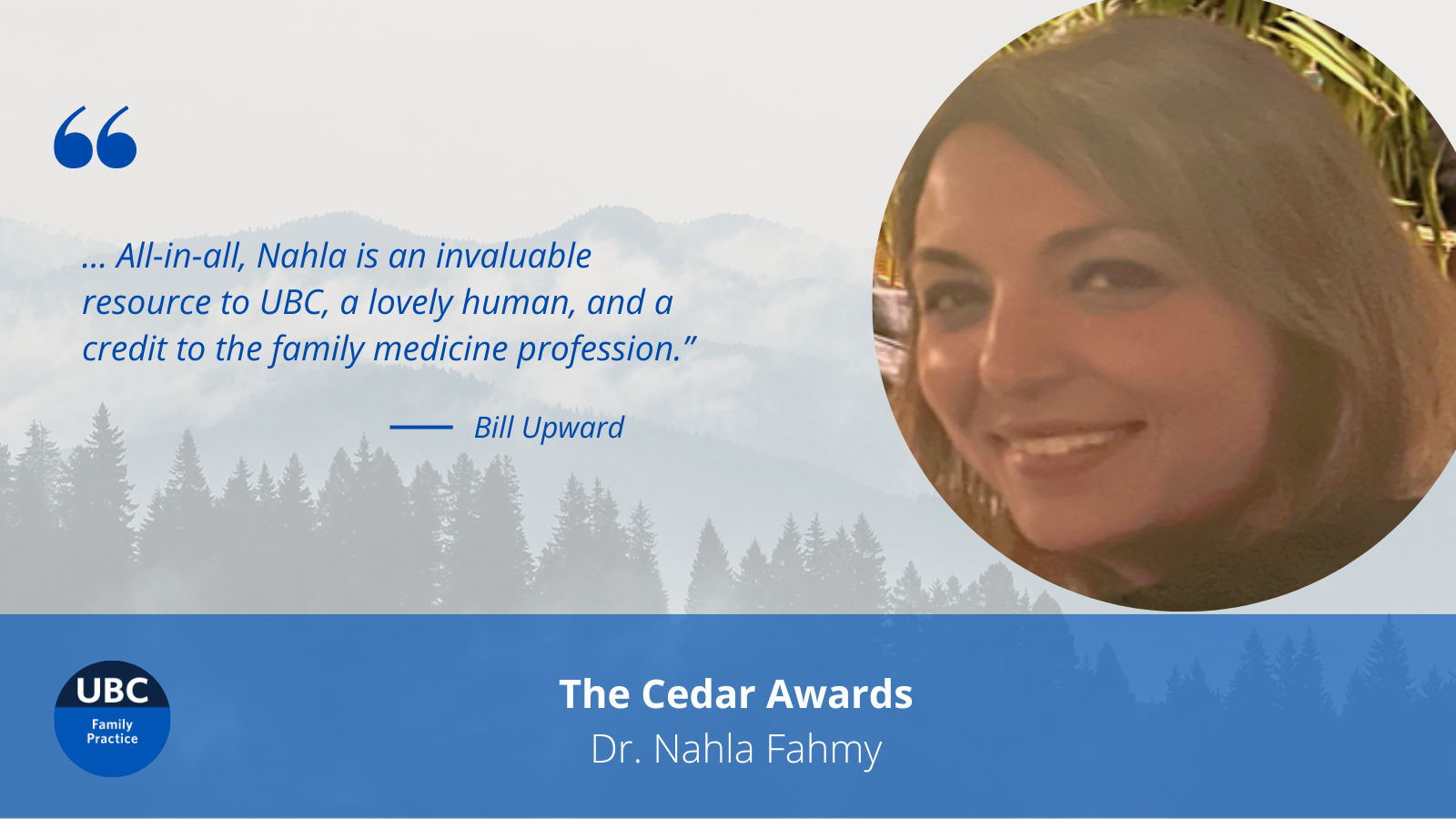 February Cedar Award: Dr. Nahla Fahmy