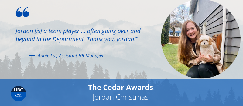 April Cedar Award: Jordan Christmas